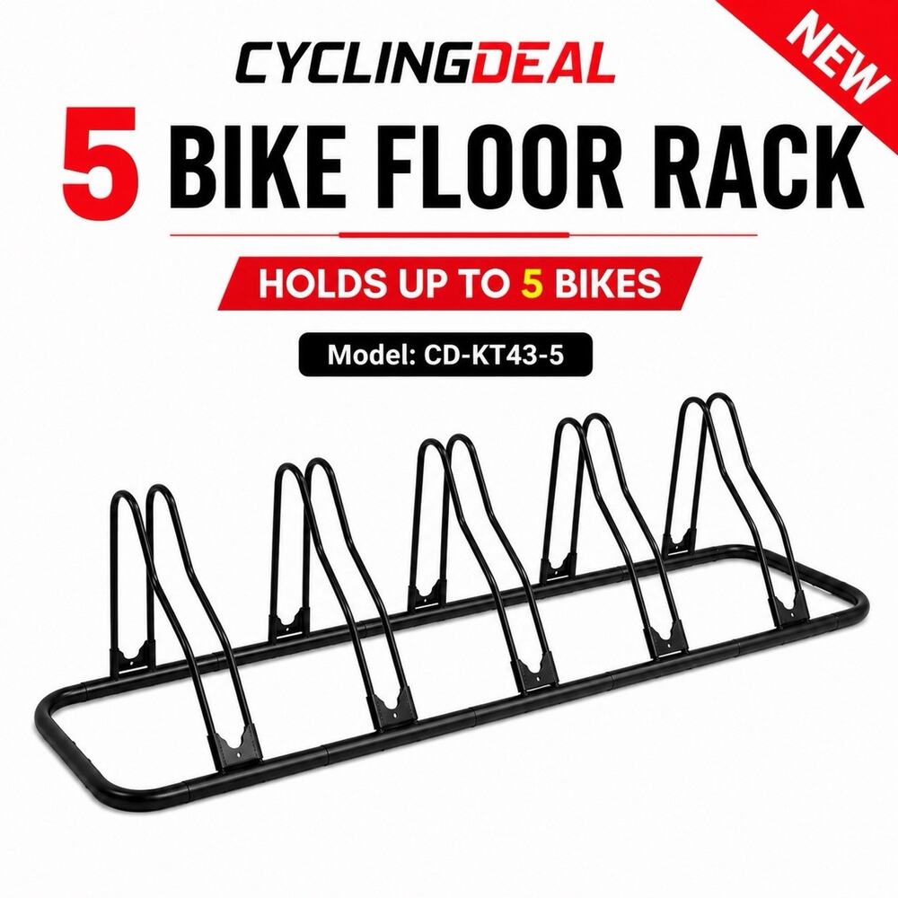 CyclingDeal 5 Bike Floor Parking Rack Stand 12-29in 700C MTB Road Storage Holder